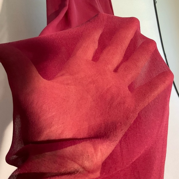 Niteline Burgundy Silk Large 3 Piece Evening Wear Gold Bugle Beaded Jacket - Picture 4 of 16